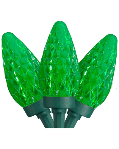 Northlight 50ct Green Led Faceted C9 Christmas Light Set