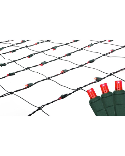NORTHLIGHT NORTHLIGHT 4X6FT RED LED WIDE ANGLE NET STYLE CHRISTMAS LIGHTS 