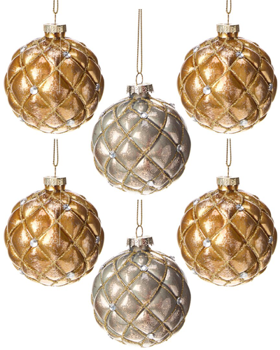Shop Kurt Adler 3in Glass Ball Christmas Ornaments In Multicolor