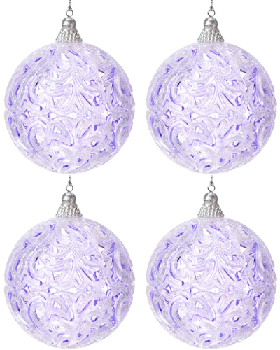 Shop Kurt Adler 4.5in Ball Christmas Ornaments In Multicolor