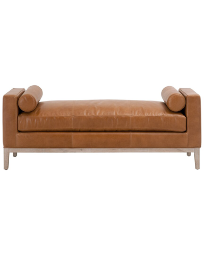 Shop Essentials For Living Keaton Upholstered Bench In Brown