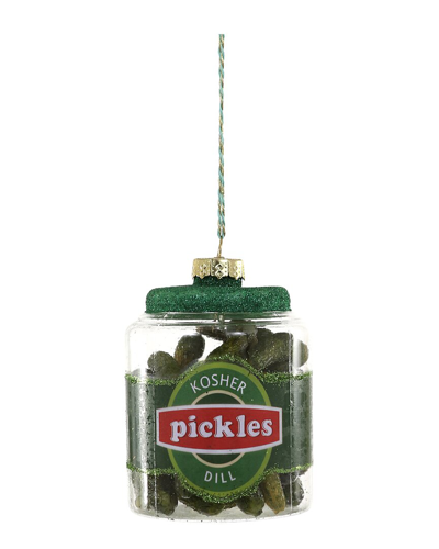 Shop Cody Foster & Co. Kosher Dill Pickles Ornament In Green