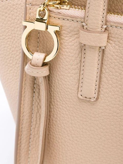 Shop Ferragamo Amy Tote In Neutrals