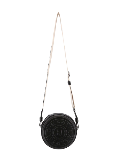 Shop Karl Lagerfeld K/circle Shoulder Bag In Black
