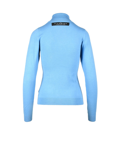 Shop John Richmond Womens Sky Blue Sweater