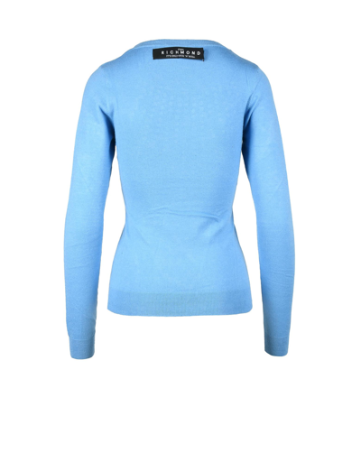Shop John Richmond Womens Sky Blue Sweater