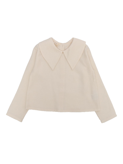 Shop Zhoe &amp; Tobiah Pointed Collar Blouse In Cream