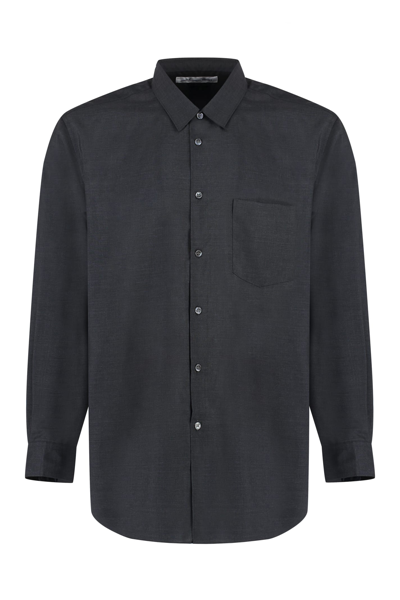 Shop Comme Des Garçons Shirt Wool Shirt In Grey