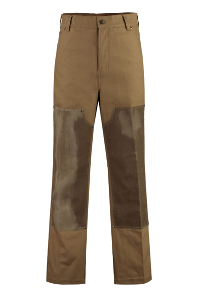 Shop Dickies Lucas Cotton Trousers In Brown