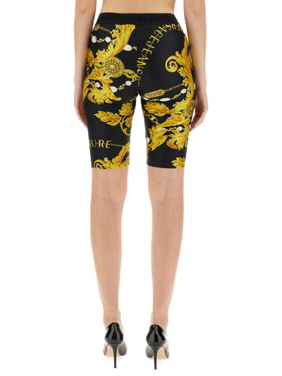 Shop Versace Jeans Couture Logo Cycling Shorts In Multicolor
