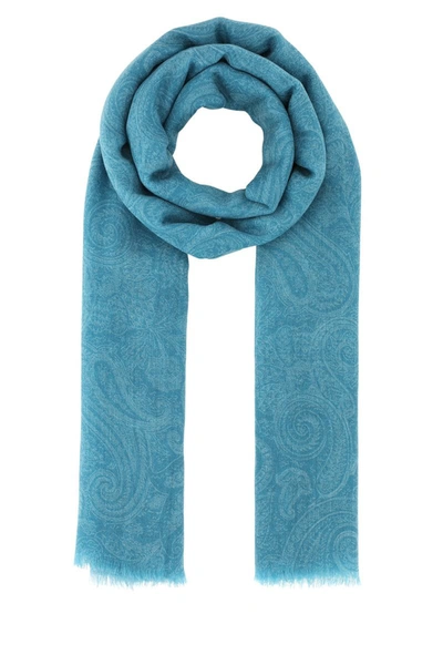 Shop Etro Scarves And Foulards In Lightblue