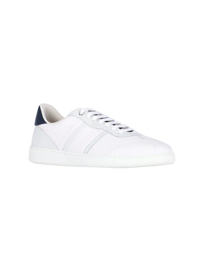 Ferragamo White Low Top Signature Sneakers In White