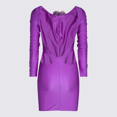 Shop Giuseppe Di Morabito Purple Stretch Cut Out Mini Dress
