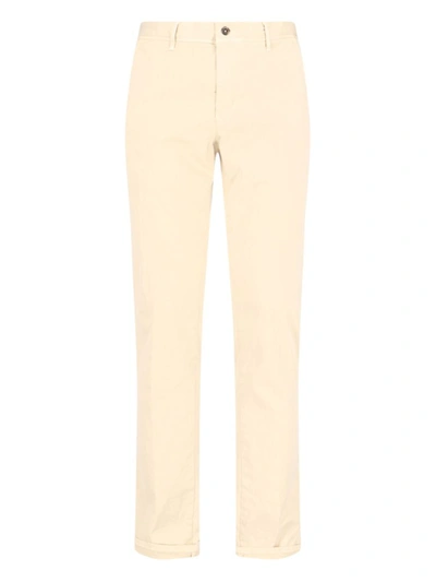 Incotex Straight Trousers With Pockets And Loops In White