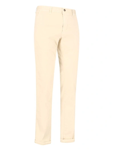 Incotex Straight Trousers With Pockets And Loops In White