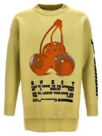Shop Jil Sander 'fashion Show Invitation' Sweater In Yellow