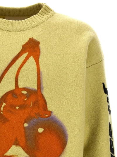 Shop Jil Sander 'fashion Show Invitation' Sweater In Yellow