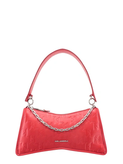 Shop Karl Lagerfeld Shoulder Bag In Red