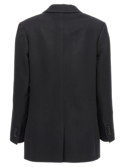 Shop Kiton Double-breasted Cashmere Blazer In Black