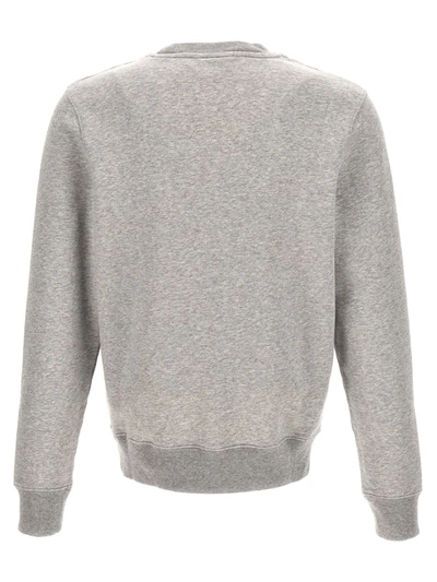 Shop Maison Kitsuné 'fox Champion' Sweatshirt In Gray