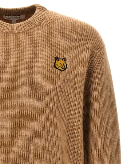 Shop Maison Kitsuné 'tonal Fox' Sweater In Beige
