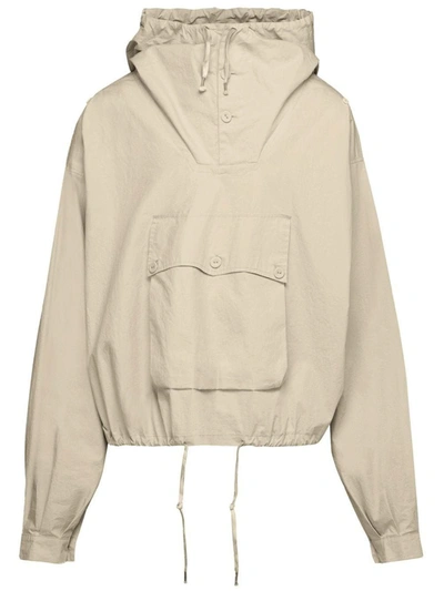 Shop Maison Margiela Pouch-pocket Hooded Performance Jacket In Putty