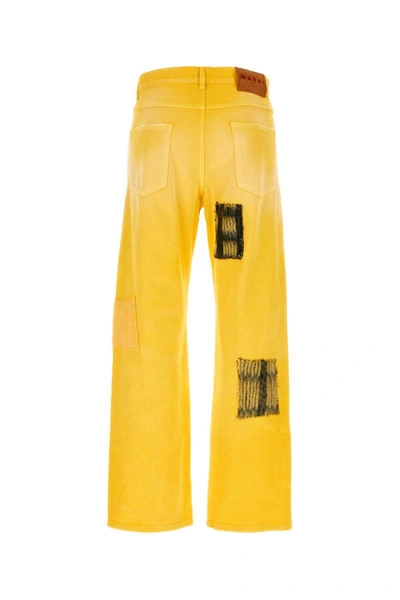 Shop Marni Jeans In Yellow