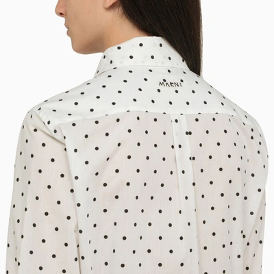 Shop Marni Regular Polka Dot Shirt In White