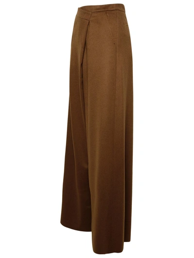 Shop Max Mara Caress Pants In Brown