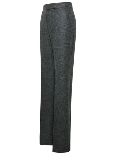 Shop Max Mara 'radiant' Two-tone Virgin Wool Pants In Grey