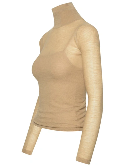 Shop Max Mara 'stresa' Beige Virgin Wool Sweater