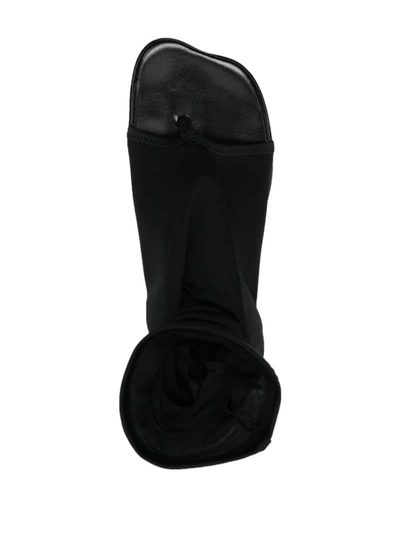 Shop Mm6 Maison Margiela Open Toe Sock Boot In Black
