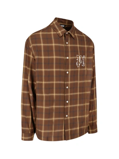 Shop Palm Angels Shirts In Brown