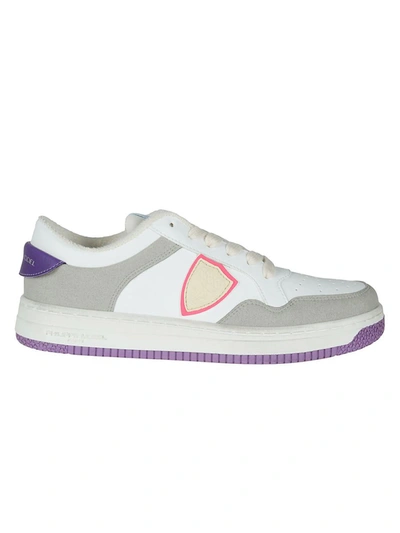 Shop Philippe Model Sneakers In Blanc/violet