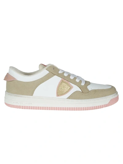 Shop Philippe Model Sneakers In Blanc/rose