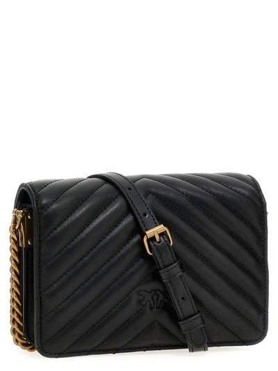 Shop Pinko 'love Click Mini' Crossbody Bag In Black