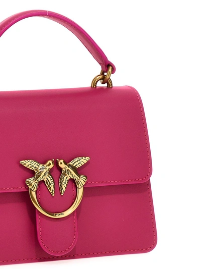 Shop Pinko 'love One' Handbag In Fuchsia