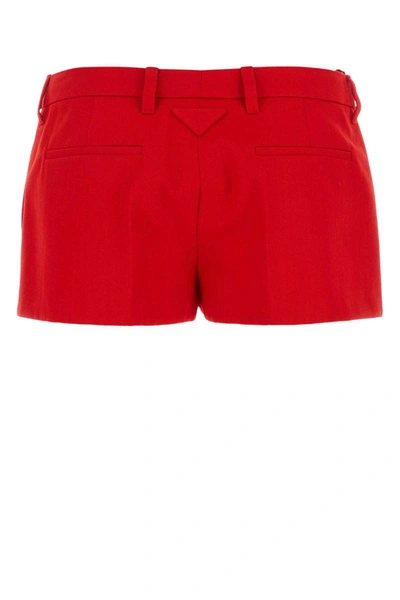 Shop Prada Shorts In Red