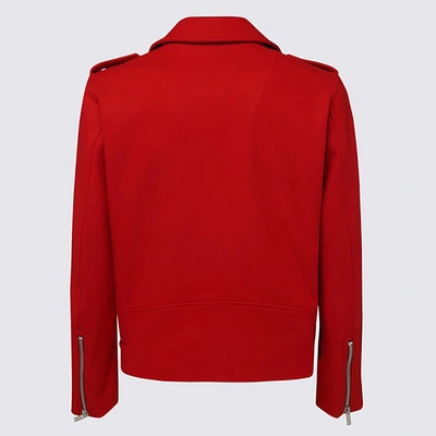 Shop Pt Torino Red Virgin Wool Casual Jacket In Rosso Cardinale