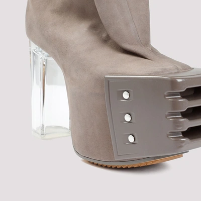 Shop Rick Owens Flared Platforms Boots Shoes In Grey