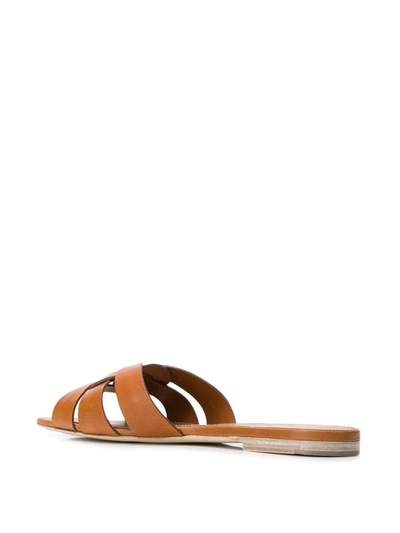 Shop Saint Laurent Sandals Shoes In Yellow &amp; Orange