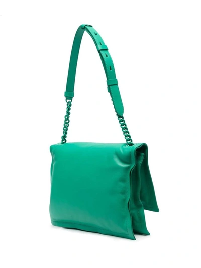 Shop Ferragamo Salvatore  Viva Smeraldo Shoulder Bag In Green