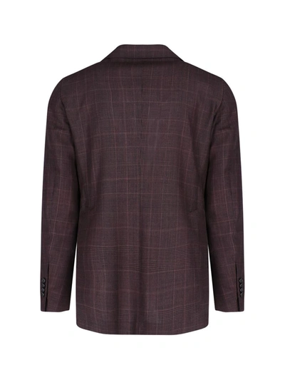 Tagliatore Tailored Suit With Flat Front Trousers In Rosso