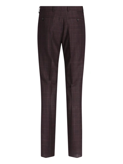 Tagliatore Tailored Suit With Flat Front Trousers In Rosso