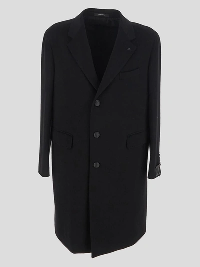 Shop Tagliatore Tgaliatore Single-breasted Coat In Black