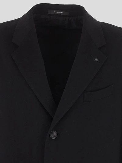 Shop Tagliatore Tgaliatore Single-breasted Coat In Black