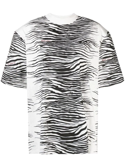 Shop Attico The  Zebra Kilie T-shirt In White