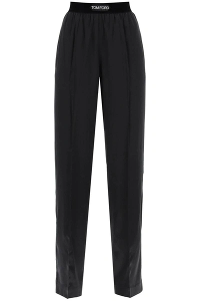 Tom Ford Black Pinched Seams Lounge Pants