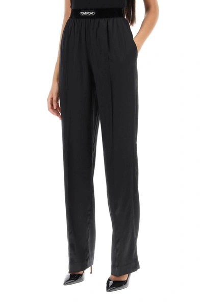 Tom Ford Black Pinched Seams Lounge Pants