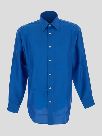 Shop Tom Ford Shirts In Royalblue